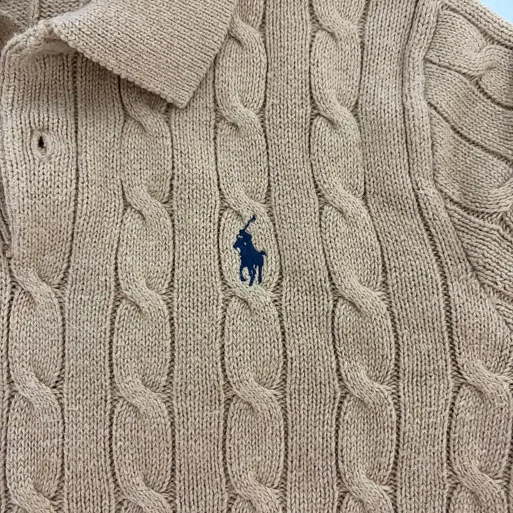 [BUNJANG] Polo Ralph Lauren Cable Knit Cotton Sweater / 폴로 케이블 니트 코튼 폴로 스웨터