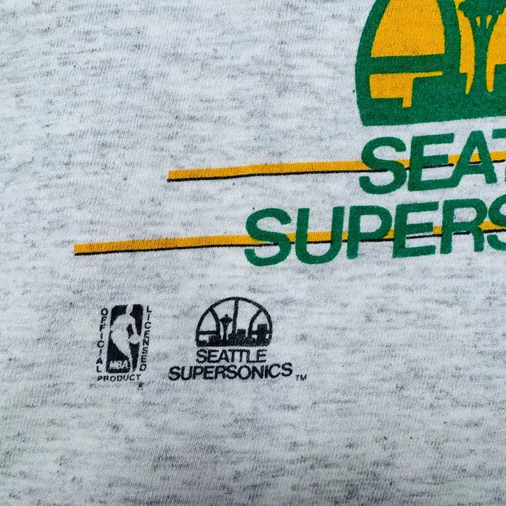 [BUNJANG] Vintage 90s NBA Seattle Supersonics Shawn Kemp Graphic T-Shirt L / 빈티지 90s NBA 시애틀 슈퍼소닉스 Shawn Kemp 캐릭터 L