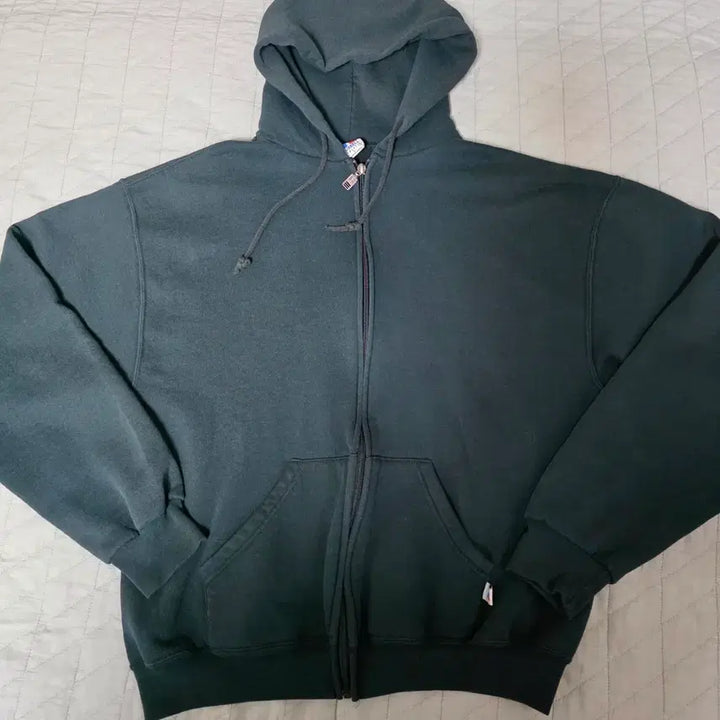 [BUNJANG] Russell Athletic 90s Vintage Hoodie Zip-Up Black / [L] 90s 빈티지 러셀 애슬레틱 후드집업 블랙 ver. 올페이드