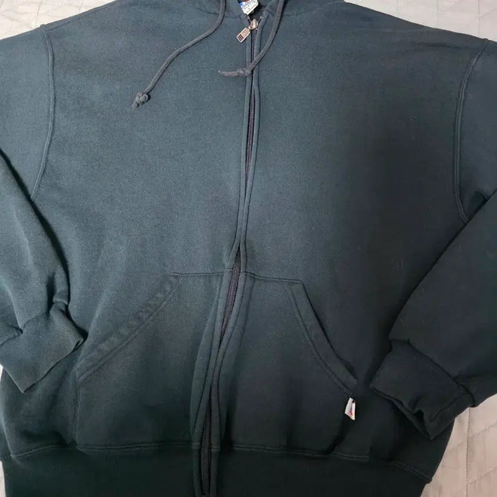 [BUNJANG] Russell Athletic 90s Vintage Hoodie Zip-Up Black / [L] 90s 빈티지 러셀 애슬레틱 후드집업 블랙 ver. 올페이드