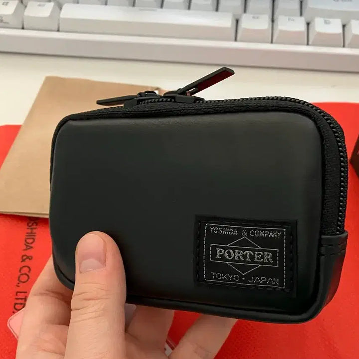 [BUNJANG] Porter Aloof Multi Coin Case Black / 포터 ALOOF 멀티 코인 케이스 블랙
