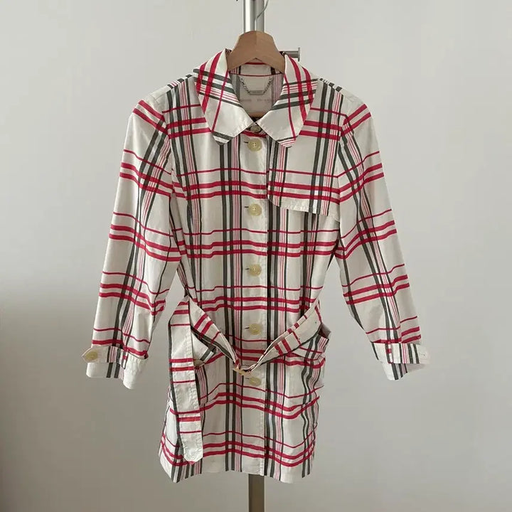 [BUNJANG] DAKS Checked Trench Coat / 닥스(DAKS) 체크 트렌치 코트