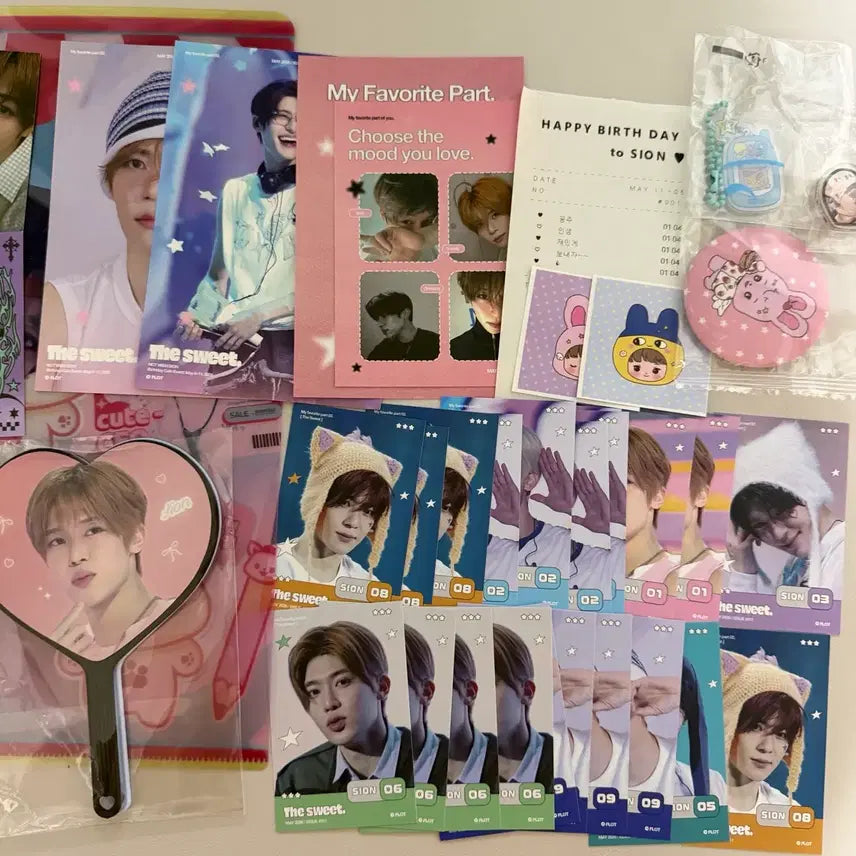 [BUNJANG] NCT WISH Sion Birthday Cafe Lucky Draw Bundle Set / nct wish 오시온 엔시티 위시 시온 생카 생일카페 특전 럭드 일괄