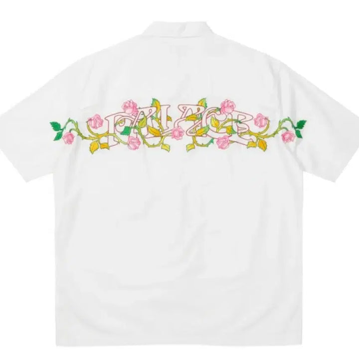 [BUNJANG] Palace English Rose Shirt White M / 25ss 팔라스 잉글리시 로즈 셔츠 화이트 M