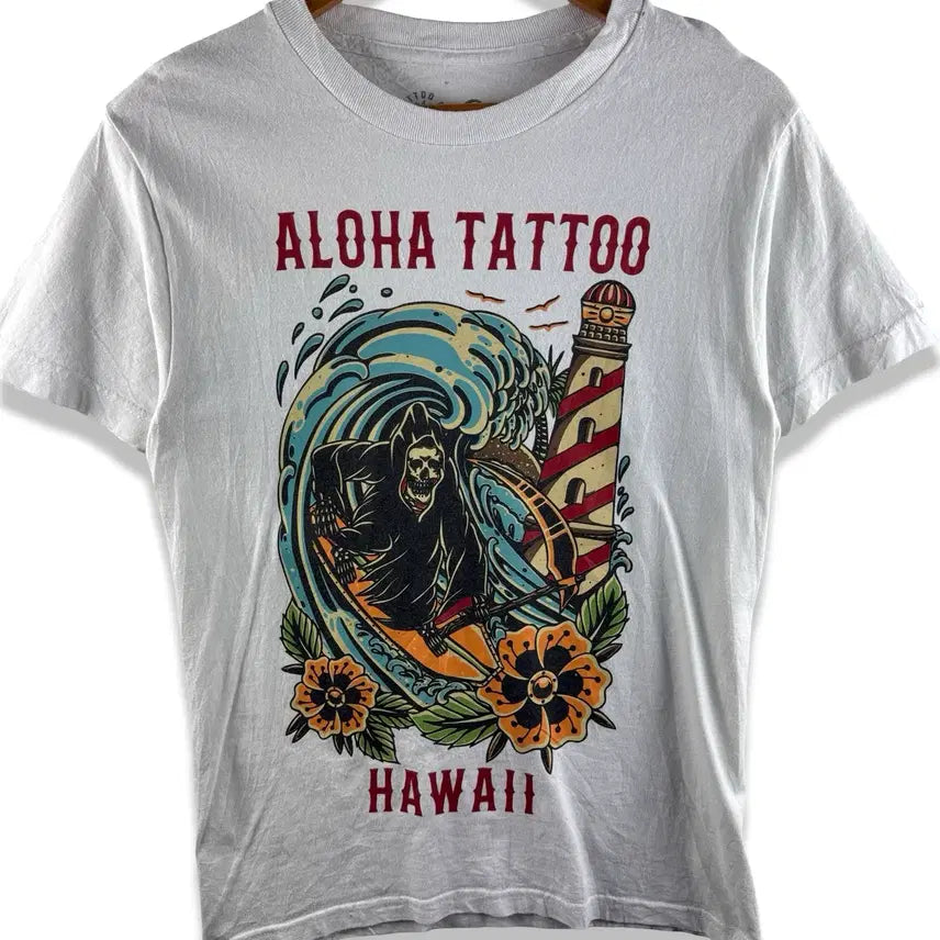 [BUNJANG] Waikiki Printing T-Shirt / USA 하와이 와이키키 프린팅 티셔츠3458
