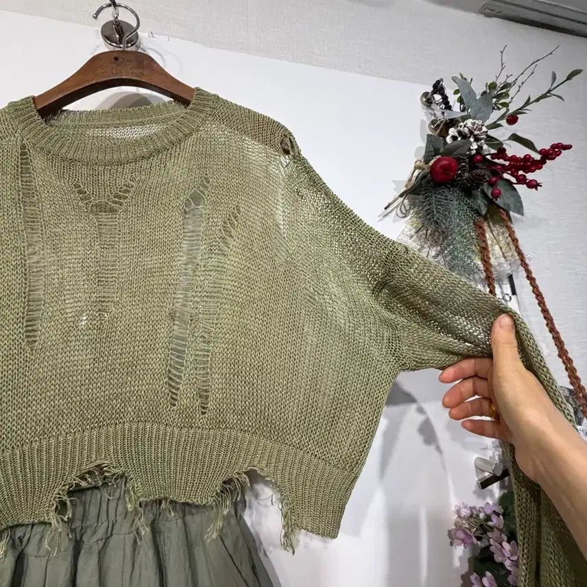 [BUNJANG] Distressed Knit Sweater / 찢 니트        싸이즈 :  55-77
