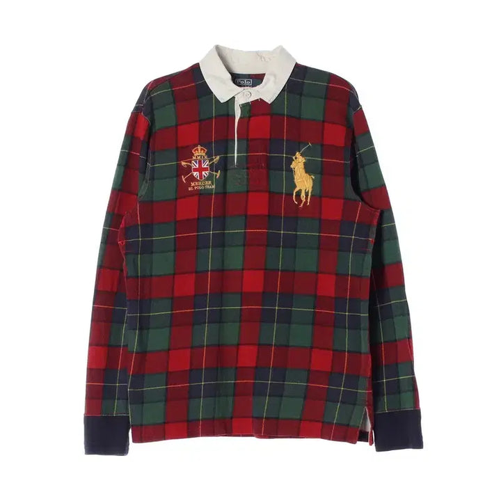 [BUNJANG] Polo Ralph Lauren Tartan Check Rugby Shirt L / 폴로 랄프로렌 타탄 체크 럭비티 L