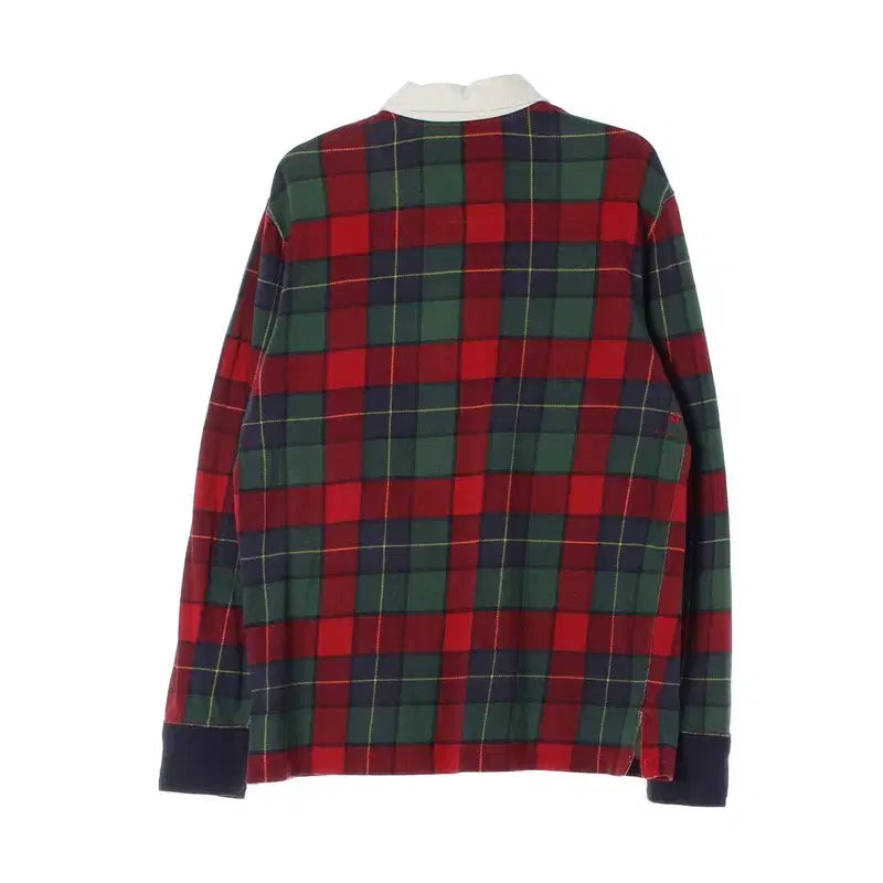 [BUNJANG] Polo Ralph Lauren Tartan Check Rugby Shirt L / 폴로 랄프로렌 타탄 체크 럭비티 L