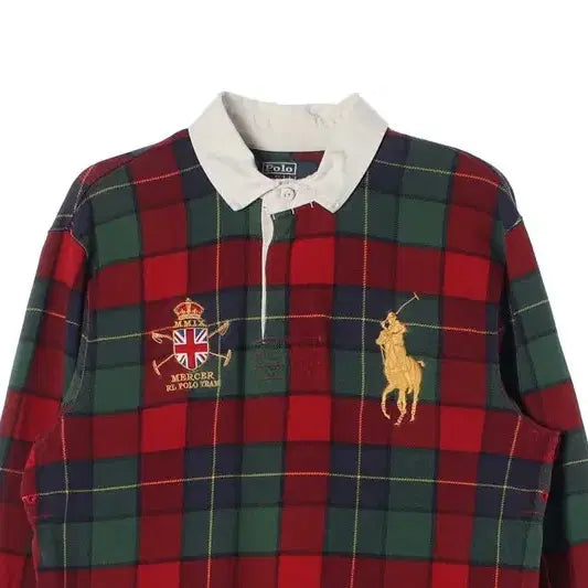 [BUNJANG] Polo Ralph Lauren Tartan Check Rugby Shirt L / 폴로 랄프로렌 타탄 체크 럭비티 L