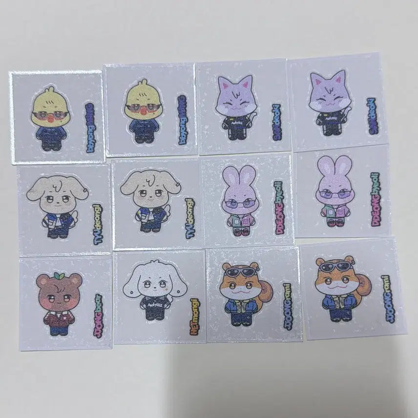 [BUNJANG] ATEEZ Popup ANITEZ Sticker Bundle Set / 에이티즈 팝업 애니티즈 스티커 12개 일괄 판매