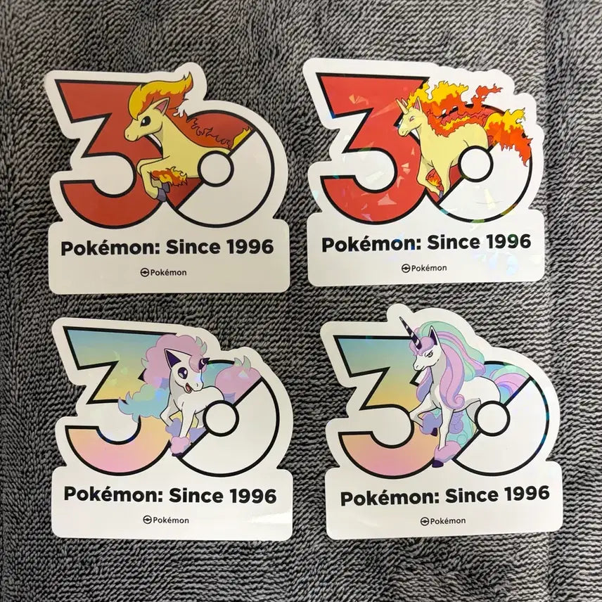 [BUNJANG] Pokemon 30th Anniversary Logo Ponita Galarian Ponita Complete Set Stickers / 한국한정] 포켓몬 30주년 로고 스티커 포니타 가라르 포니타 종합 세트