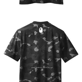 [BUNJANG] BAPE x Adidas Black Camo Short Sleeve T-Shirt / [L]베이프 아디다스 흑계 블랙 카모 반팔티셔츠