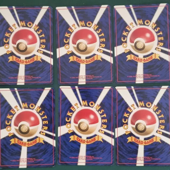 [BUNJANG] Pokemon Cards Japanese First Edition Vintage Old Back 6-Card Set Bundle / 포켓몬카드 일판 초판 빈티지 카드(올드백) 6장 세트 일괄판매