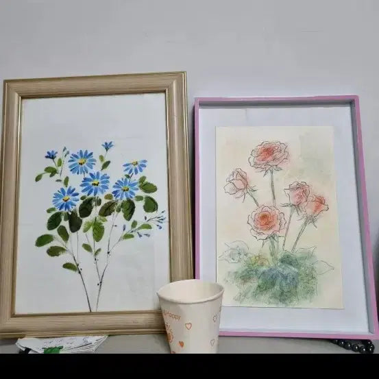 [BUNJANG] Korean Folk Painting Framed Art / 액자1개단가 입니다  민화그림 사이즈종이컵비교