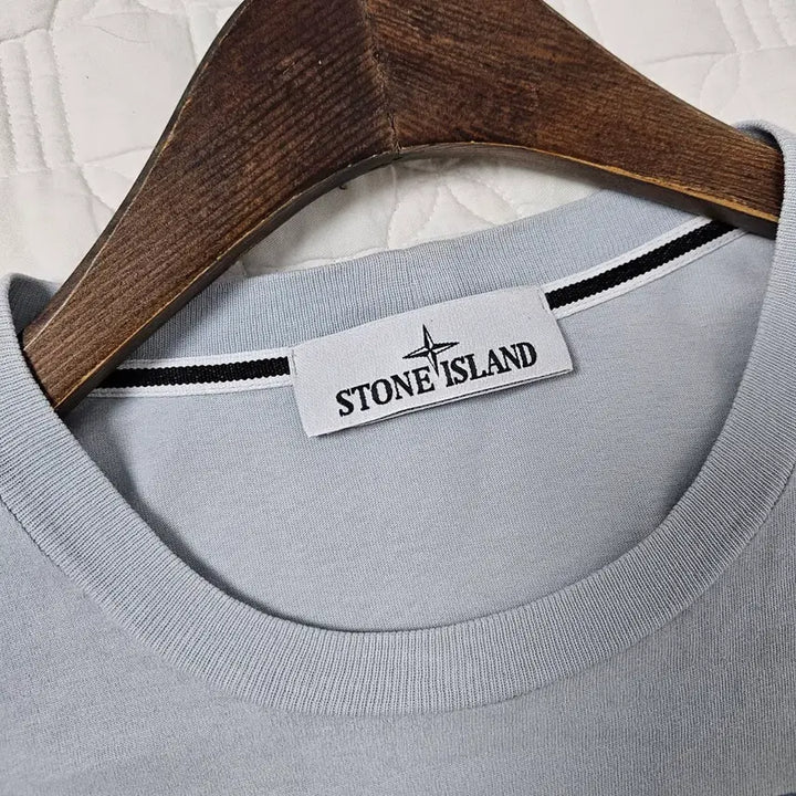 [BUNJANG] Stone Island Graphic Short Sleeve T-Shirt Blue Grey / 스톤아일랜드 그래픽 반팔 티셔츠 블루 그레이