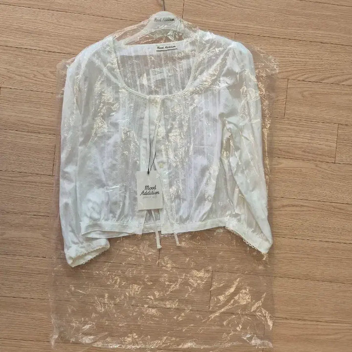[BUNJANG] Mood Addition Square Neck Ribbon 7/10 Sleeve Blouse / (새상품) mood addition 무드에디션 블라우스