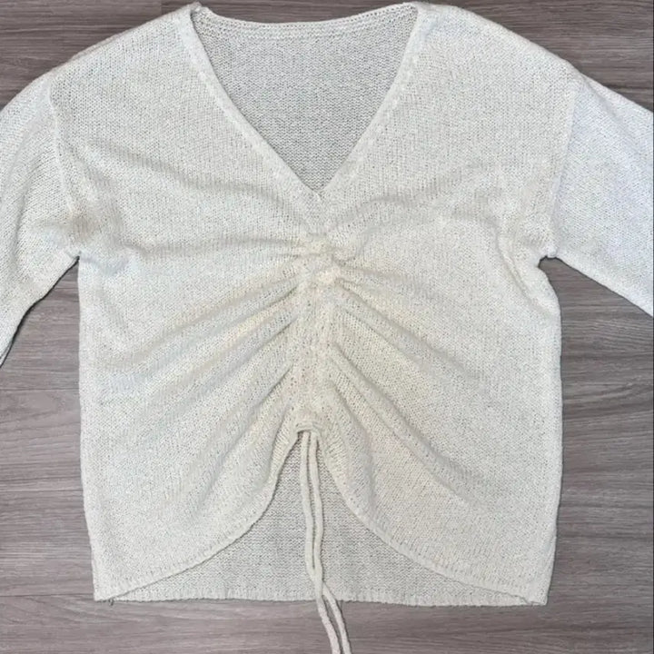 [BUNJANG] Ivory Shirring Knit / 아이보리 셔링 니트