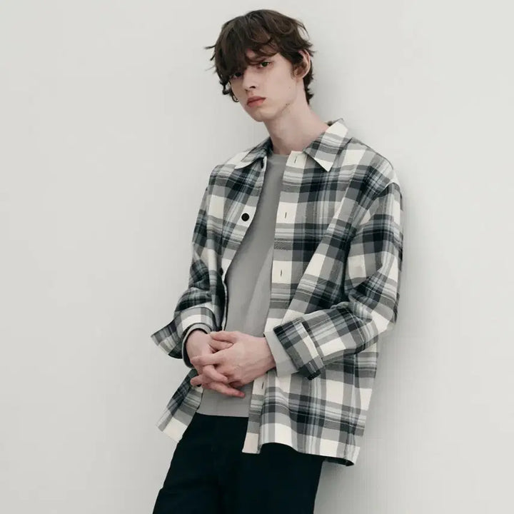 [BUNJANG] Mind Bridge Check Shirt Jacket (New with Tags) / (새제품) 마인드브릿지 체크 셔켓 105사이즈 팔아요