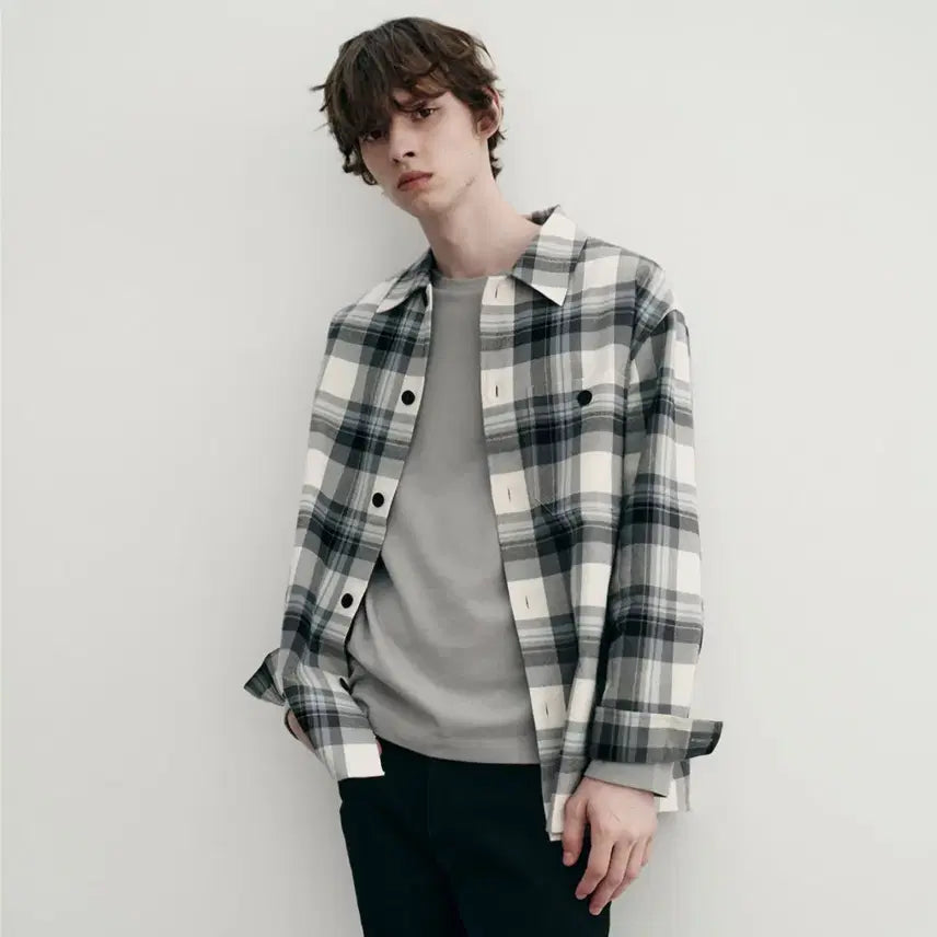 [BUNJANG] Mind Bridge Check Shirt Jacket (New with Tags) / (새제품) 마인드브릿지 체크 셔켓 105사이즈 팔아요