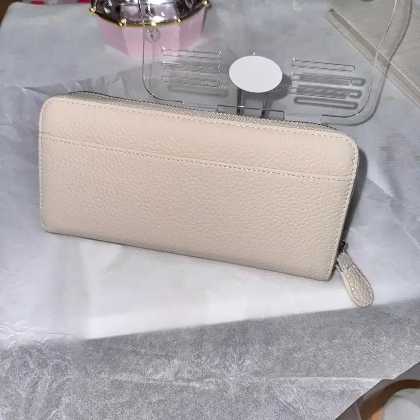 [BUNJANG] Japanese Style Long Wallet Beige Leather / 가죽 일본식 장지갑_베이지