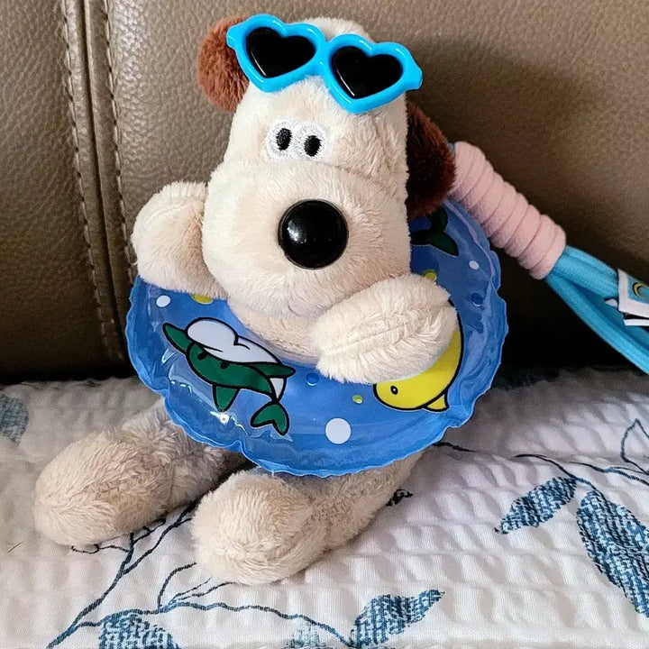 [BUNJANG] Wallace &amp; Gromit 33cm Plush Doll &amp; Tube Keychain Doll Set / 월레스와 그로밋 백팩가방 33cm인형+튜브 키링인형 세트(새상품)