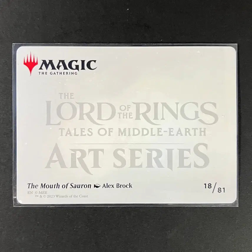 [BUNJANG] Magic: The Gathering - The Lord of the Rings: Tales of Middle-earth - Signed Sauron Art Card (North American Edition) / [북미판] 매직더개더링 반지의 제왕 사우론 사인 아트 카드