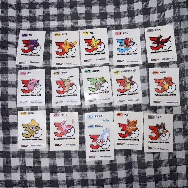 [BUNJANG] Pokemon 30th Anniversary Sticker Set / 포켓몬 30주년 기념 띠부씰