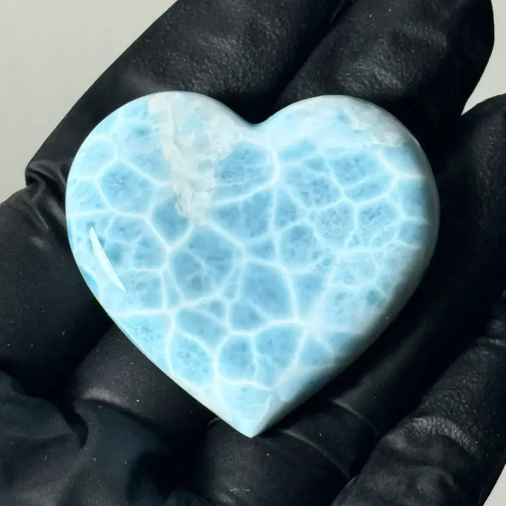 [BUNJANG] Larimar Double-Sided Heart 33.7g Natural Gemstone / 라리마 양면 하트 33.7g 천연 원석, 준보석