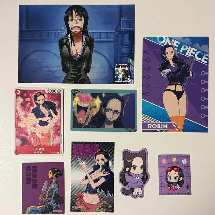 [BUNJANG] One Piece Robin Sticker &amp; Paper Goods Set / 원피스 로빈 스티커 및 지류 굿즈 공식 비공식 세트 판매