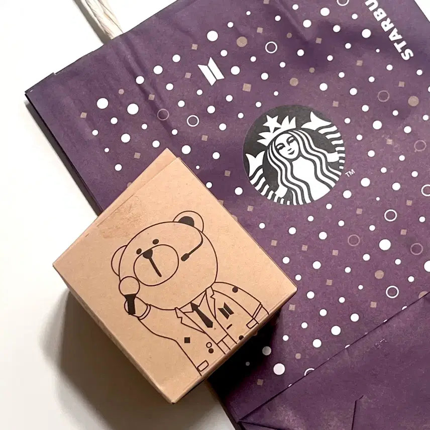 [BUNJANG] BTS Starbucks Bearista Limited Edition Lamp Figure with Shopping Bag / BTS 방탄소년단 스타벅스 베어리스타 한정판 램프 피규어 + 쇼핑백