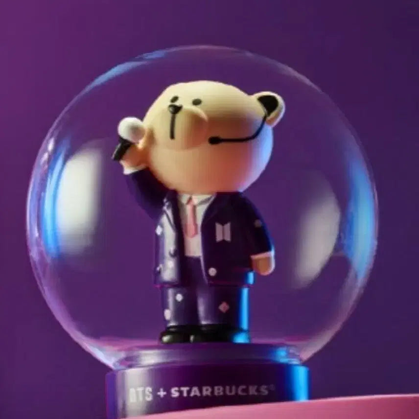 [BUNJANG] BTS Starbucks Bearista Limited Edition Lamp Figure with Shopping Bag / BTS 방탄소년단 스타벅스 베어리스타 한정판 램프 피규어 + 쇼핑백