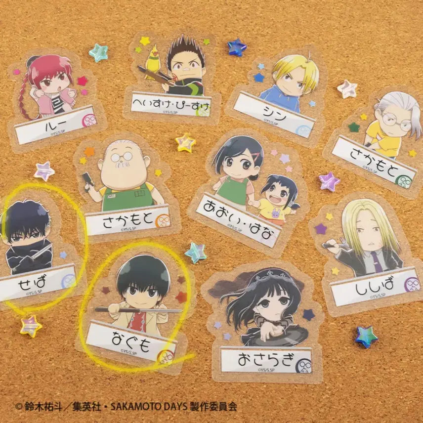 [BUNJANG] Sakamoto Days Die-Cut Clear Sticker Set (Nagumo, Seba Natsuki) / [사카모토데이즈] 다이컷 클리어 스티커 (나구모, 세바 나츠키)