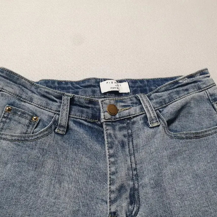 [BUNJANG] Pigment Light Wash Denim Roll-Up Jeans (M) / 피그먼트 연청 데님 롤업 청바지 M 허리27~28