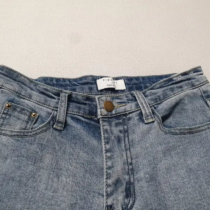 [BUNJANG] Pigment Light Wash Denim Roll-Up Jeans (M) / 피그먼트 연청 데님 롤업 청바지 M 허리27~28