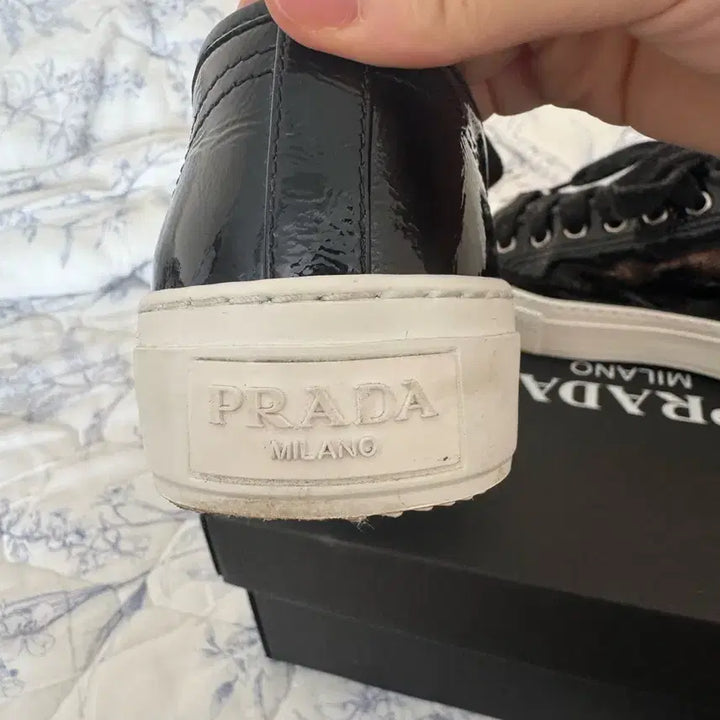 [BUNJANG] Prada Patent Leather Sneakers / 프라다 나플락 스니커즈