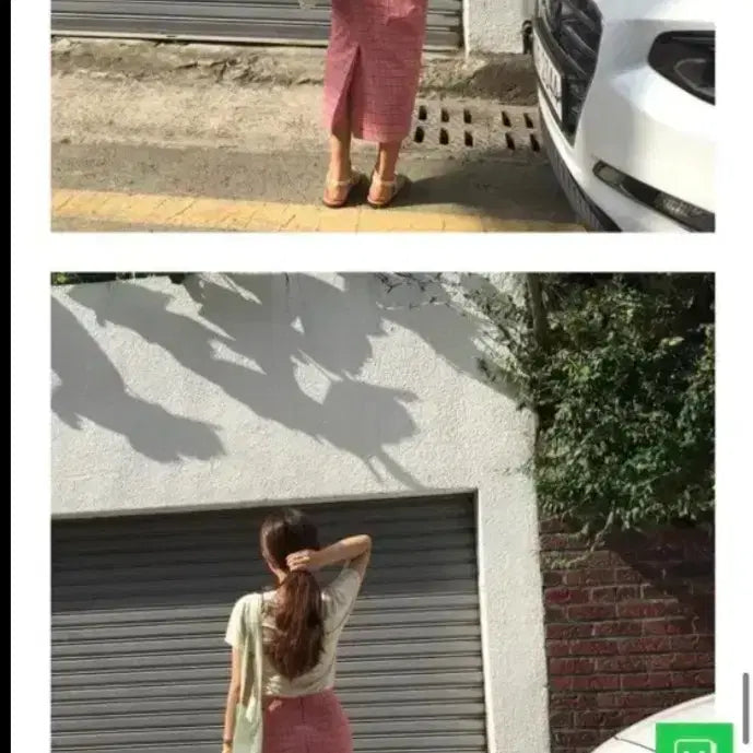 [BUNJANG] URUMARKET Check H-Line Skirt / 우루마켓 체크스커트 h스커트