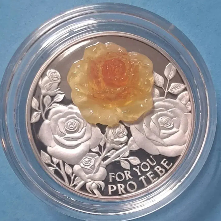 [BUNJANG] 2024 Niue Crystal Rose Silver Coin / 2024 니우에 포유 크리스탈 로즈 실버
