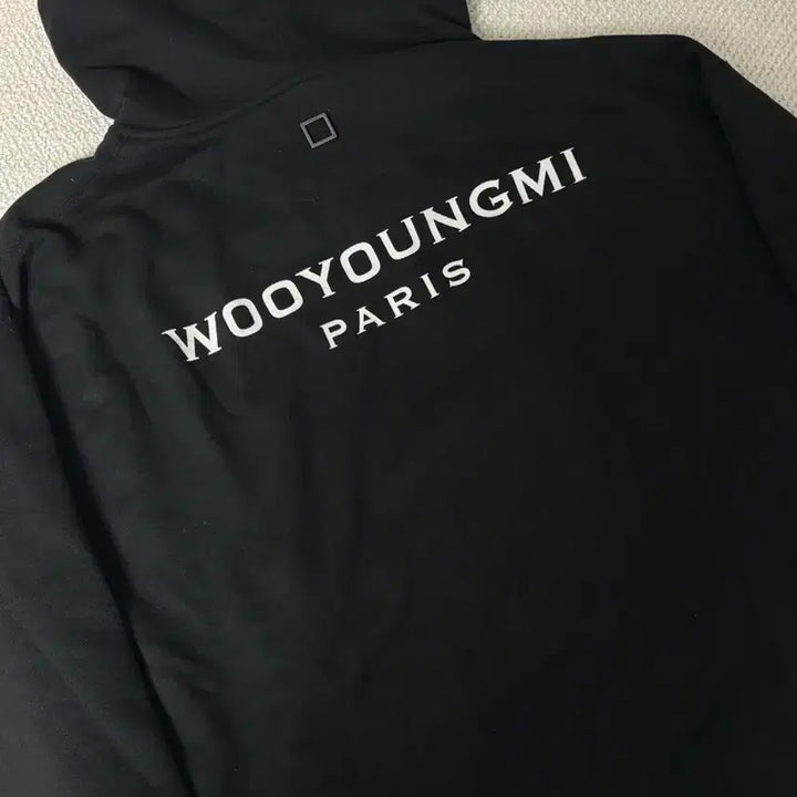 [BUNJANG] WooYoungMi Back Logo Hoodie Black Size 54 / [정품] 우영미 백로고 후드티 블랙 54사이즈