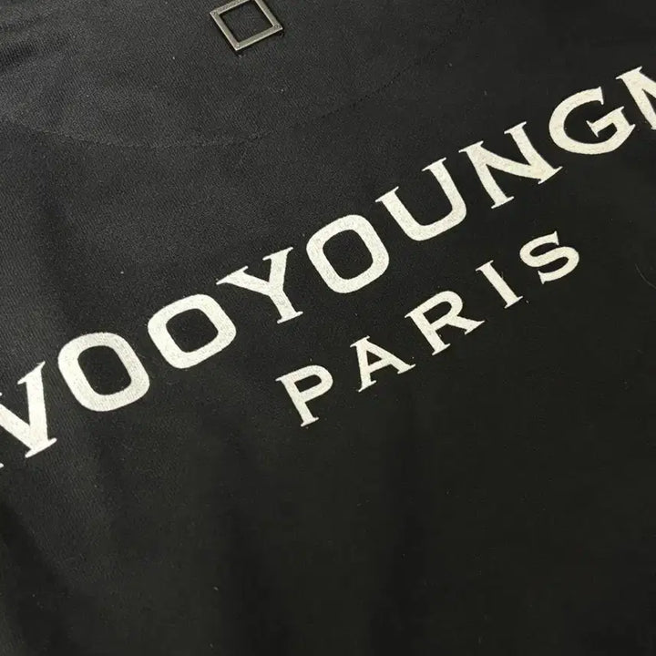 [BUNJANG] WooYoungMi Back Logo Hoodie Black Size 54 / [정품] 우영미 백로고 후드티 블랙 54사이즈