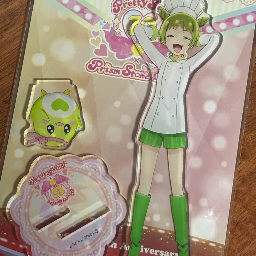 [BUNJANG] Pretty Series 10th Anniversary Amo Cafe Morizono Wakana Cha Uri Acrylic Stand / 프리티 시리즈 10주년 아모 카페 모리조노 와카나 채우리 아크릴 스탠드