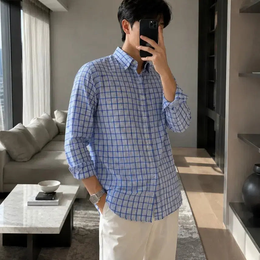 [BUNJANG] Robert Graham Frank Stella Waikane 100% Egyptian Cotton Check Shirt / (정품/새상품) 로버트 그레이엄 100% 이집션 코튼 체크 셔츠