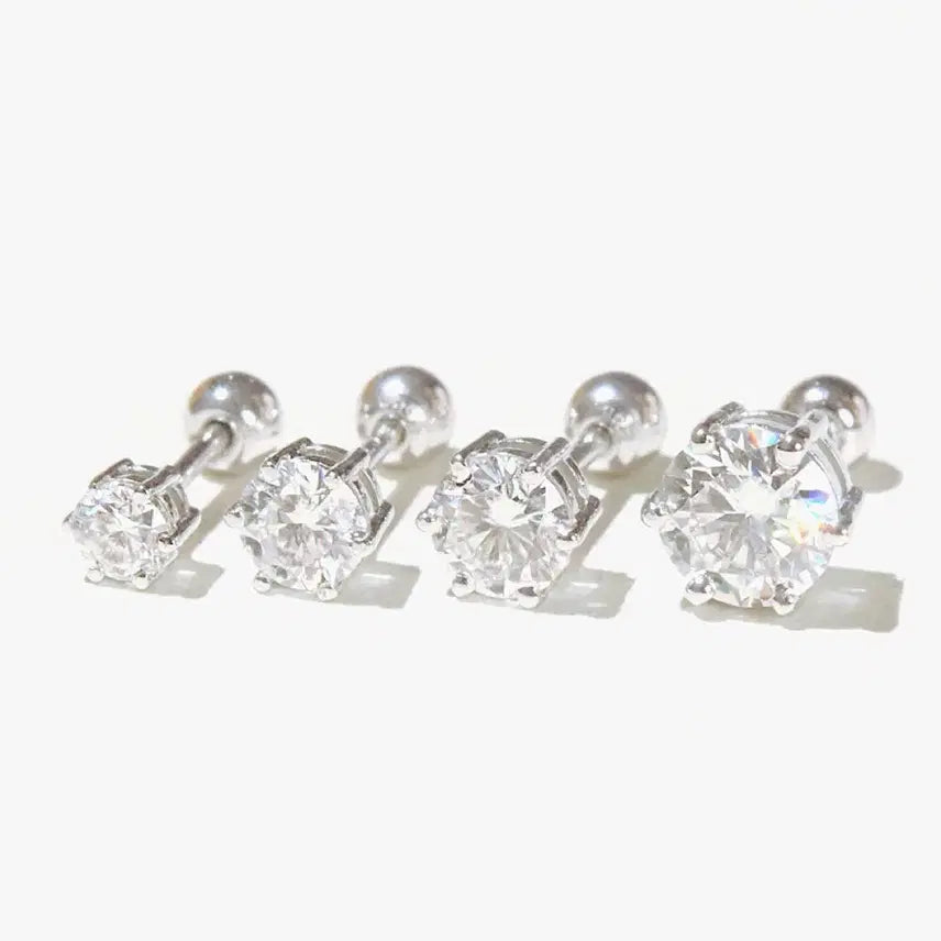 [BUNJANG] Onoa Lab Diamond 14K White Gold Piercing / 오노아 랩다이아 2부 4발 14k 화이트 골드 피어싱 팝니다!