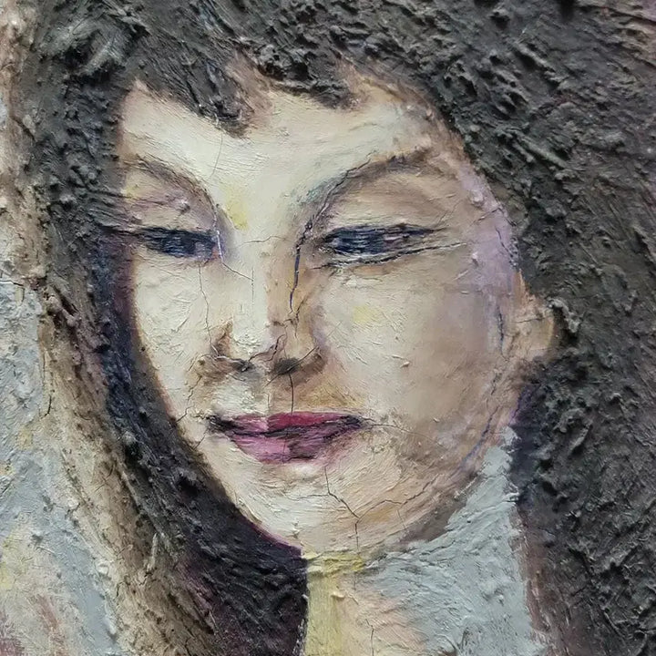 [BUNJANG] Lee Geun-hee Oil Portrait Painting (1988) / 이근희작가 유화 초상화 그림 1988년 10호