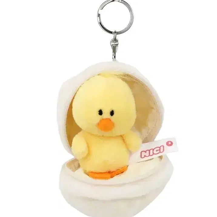 [BUNJANG] NICI Chick in Egg Animal Plush Keychain Bag Charm / nici 니키 알 속 병아리 달걀 계란 동물 인형 키링 가방 고리