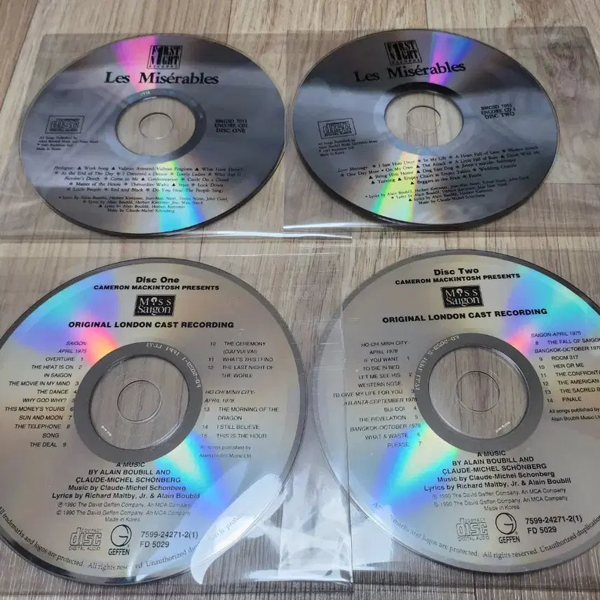 [BUNJANG] Musical OST CD Collection (Les Miserables, RENT, etc.) - 18 Discs / 뮤지컬 OST 음반 CD 모음(레미제라블,렌트 등 총18장)