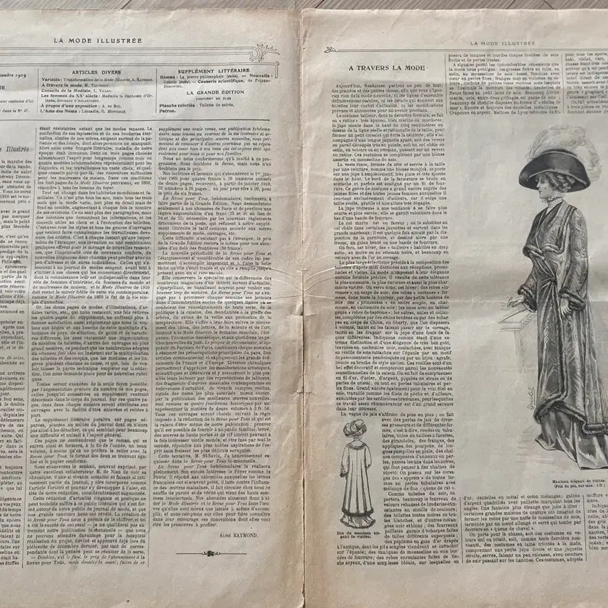 [BUNJANG] La Mode Illustree French Fashion Newspaper (1909) / 프랑스 La Mode Illustree 패션 뉴스페이퍼