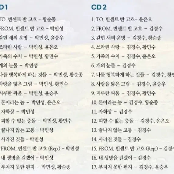 [BUNJANG] Musical Vincent van Gogh 2022 OST / 뮤지컬 빈센트 반 고흐 2022 OST