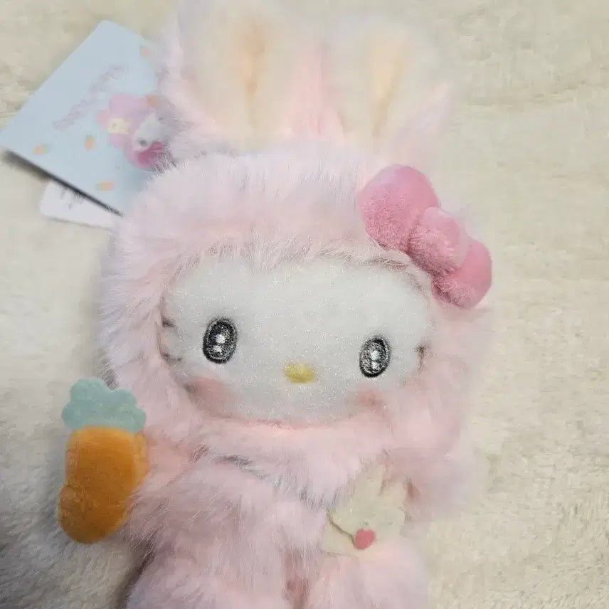 [BUNJANG] Sanrio Hello Kitty Pink Rabbit Mascot Doll / 헬로키티 핑크 토끼 마스코트
