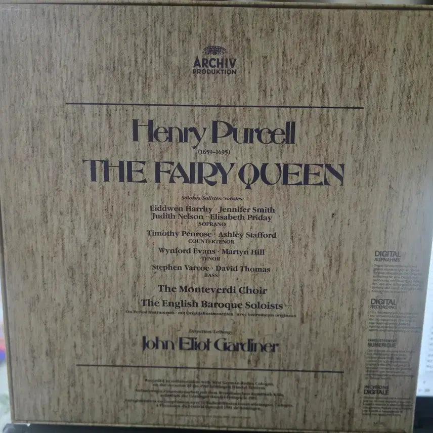 [BUNJANG] Henry Purcell The Fairy Queen 3LP Box Set West Germany / 헨리퍼셀_오페라_요정의 여왕 Fairy Queen _3LP BOX 서독