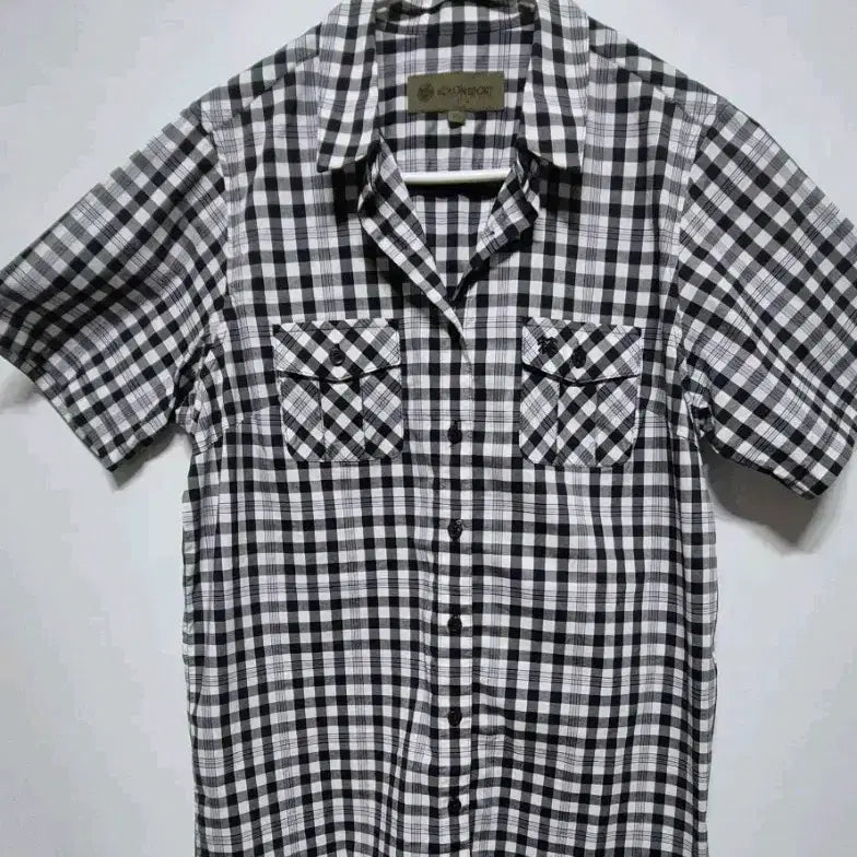 [BUNJANG] Kolon Sport Checked Short-Sleeve Shirt / 코오롱스포츠 체크 반팔 셔츠 85